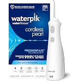 Waterpik Cordless Pearl Water Flosser for Clean Teeth, Rechargeable, White | Safe to use in the shower, gentle on braces and