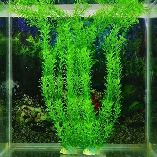 Wffo 13 Plastic Artificial Grass Decoration Water Fish Tank (Green)