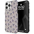 BURGA Phone Case for iPhone 14 Pro Max - Cute, Trendy, Aesthetic, Pattern Phone Cover, Hard Shell Protection - fits Apple iPhone 14 Pro Max Case for Women Men, Blue Hearts