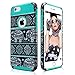 6S Case,iPhone 6S case, MagicMobile Dual Layer [Heavy Duty] Armor Ultra Protective Case For Apple iPhone 6 & 6S [Chevron - Cute Elephant] Custom Print Shock Impact Resistant Cover Navy Blue/Turquoise
