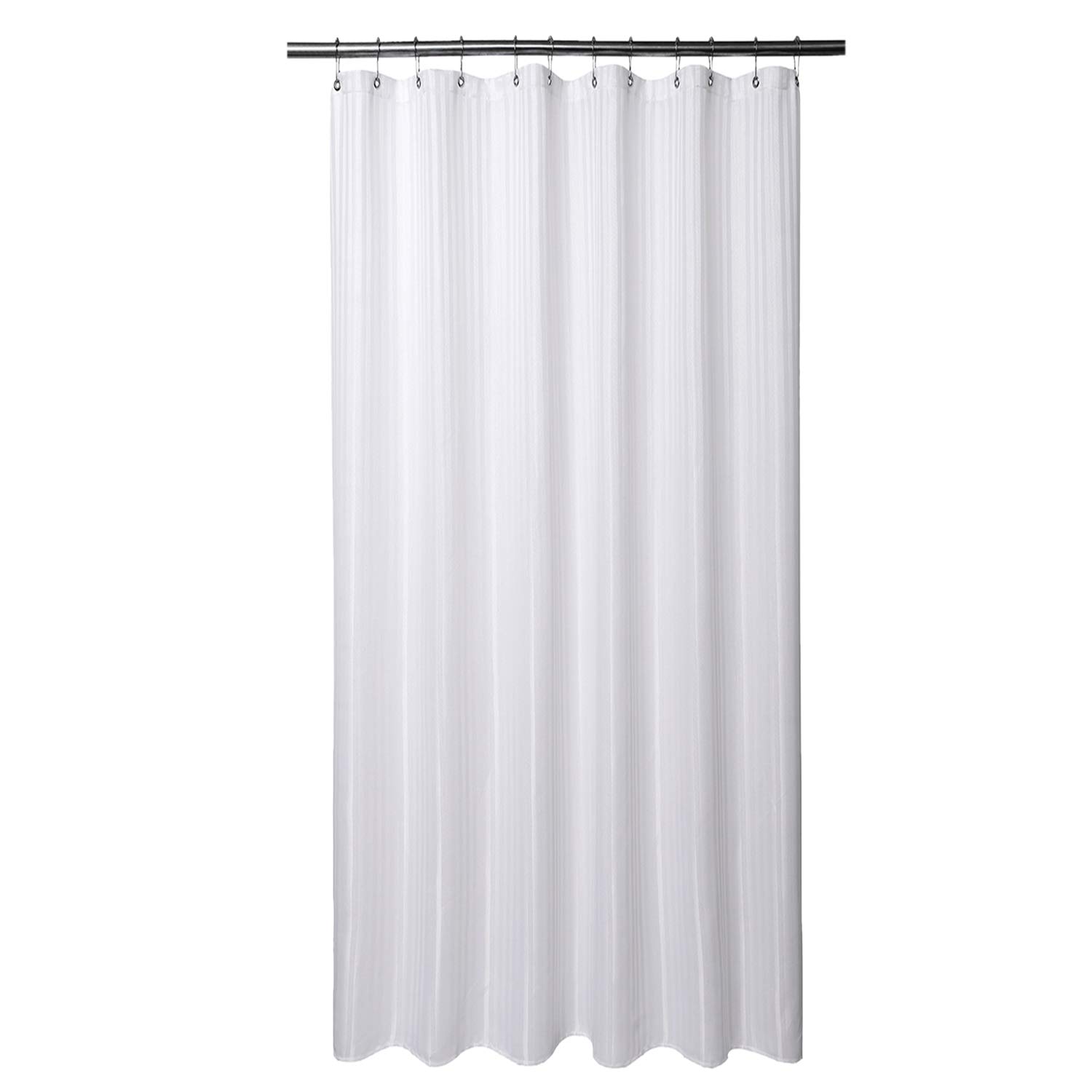 Barossa Design Extra Long Fabric Shower Curtain with 96 inch Height