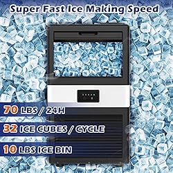 Commercial Ice Maker Machine, 70 LBS/24H Under