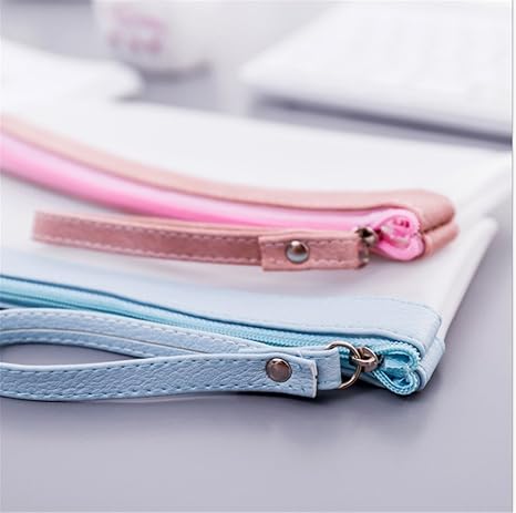 Wicemoot 1 Pcs Cartoon Pattern Decoration Pencil Case Pink Plastic