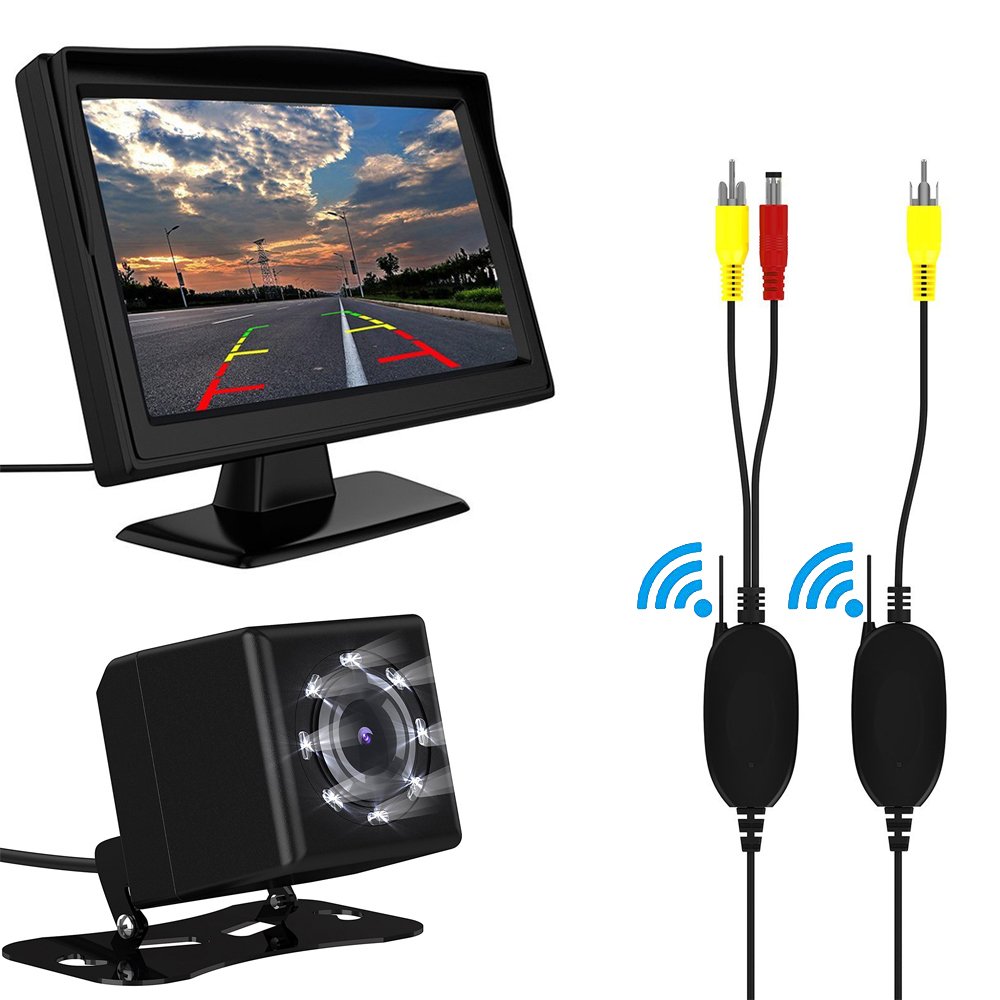 Wireless Backup cámara y Monitor Kit GOGO roadless  Inch Kit inalámbrico de