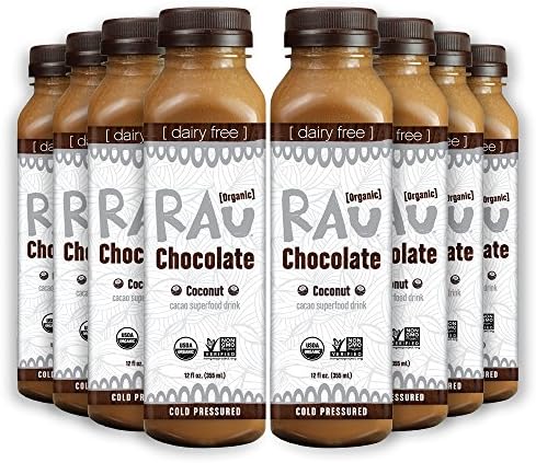 Organic Superfood Drinking Chocolate (RAU COCONUT) - Gluten Free, Paleo Friendly, No Preservatives, 12 Ounce (Pack of 8)
