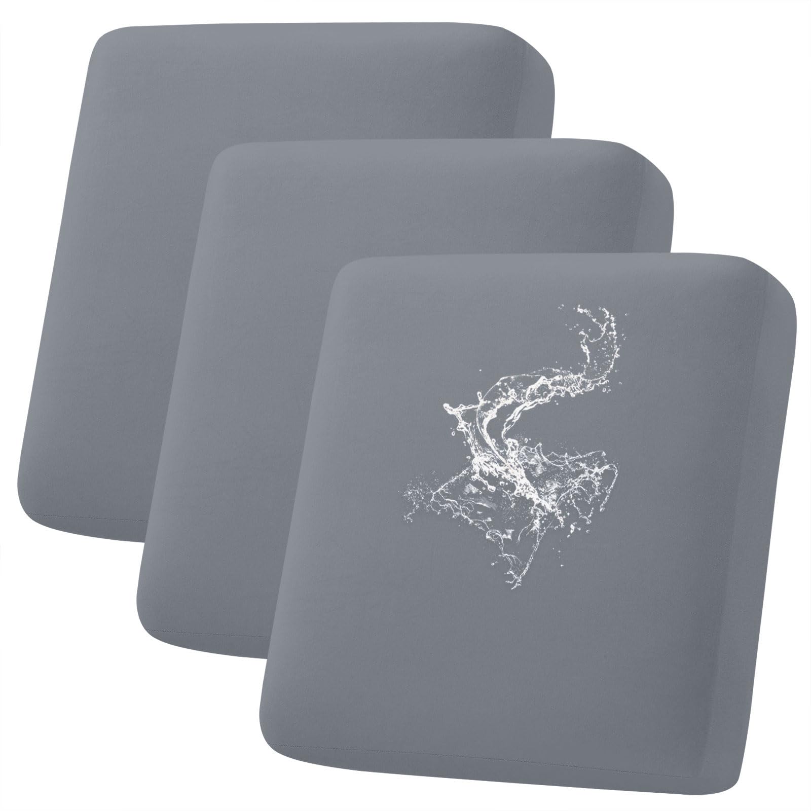 Photo 1 of ** dirty***hyha Waterproof Couch Cushion Covers, Magic Sofa Covers Washable, Stretch Sofa Seat Cushion Slipcovers, Waterproof Couch Slipcovers for Dogs Pets, Furniture Protector (3 Pieces, Dark Grey)