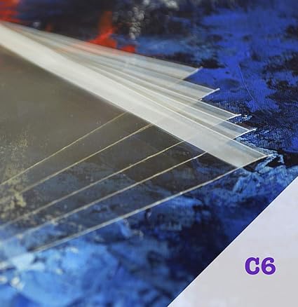 6"x6" Cello Bags - Cellophane Greeting Card Display Bags 36 Micron Self Seal B 791419