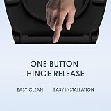 AQUALONA Premium Thermoplastic Toilet Seat Soft Close Oval Black view 4