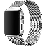 Apple Watch Band - Magnet Closure, 38mm Milanese Loop Stainless Steel Bracelet Strap, Replacement Wrist Band for iWatch (Silver)