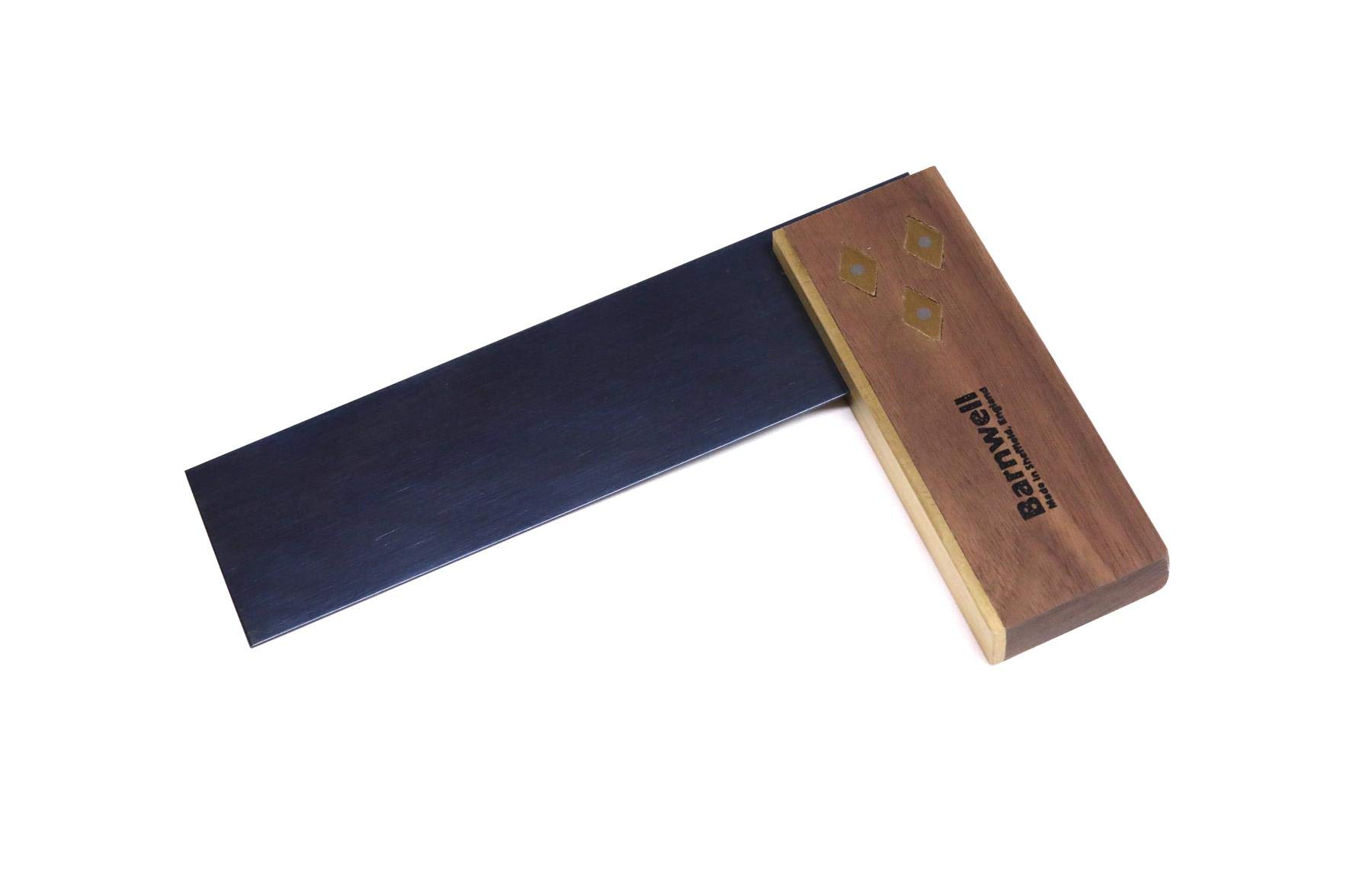 Barnwell Walnut Carpenters Try Square 6" (150mm) Brass Made in Sheffield