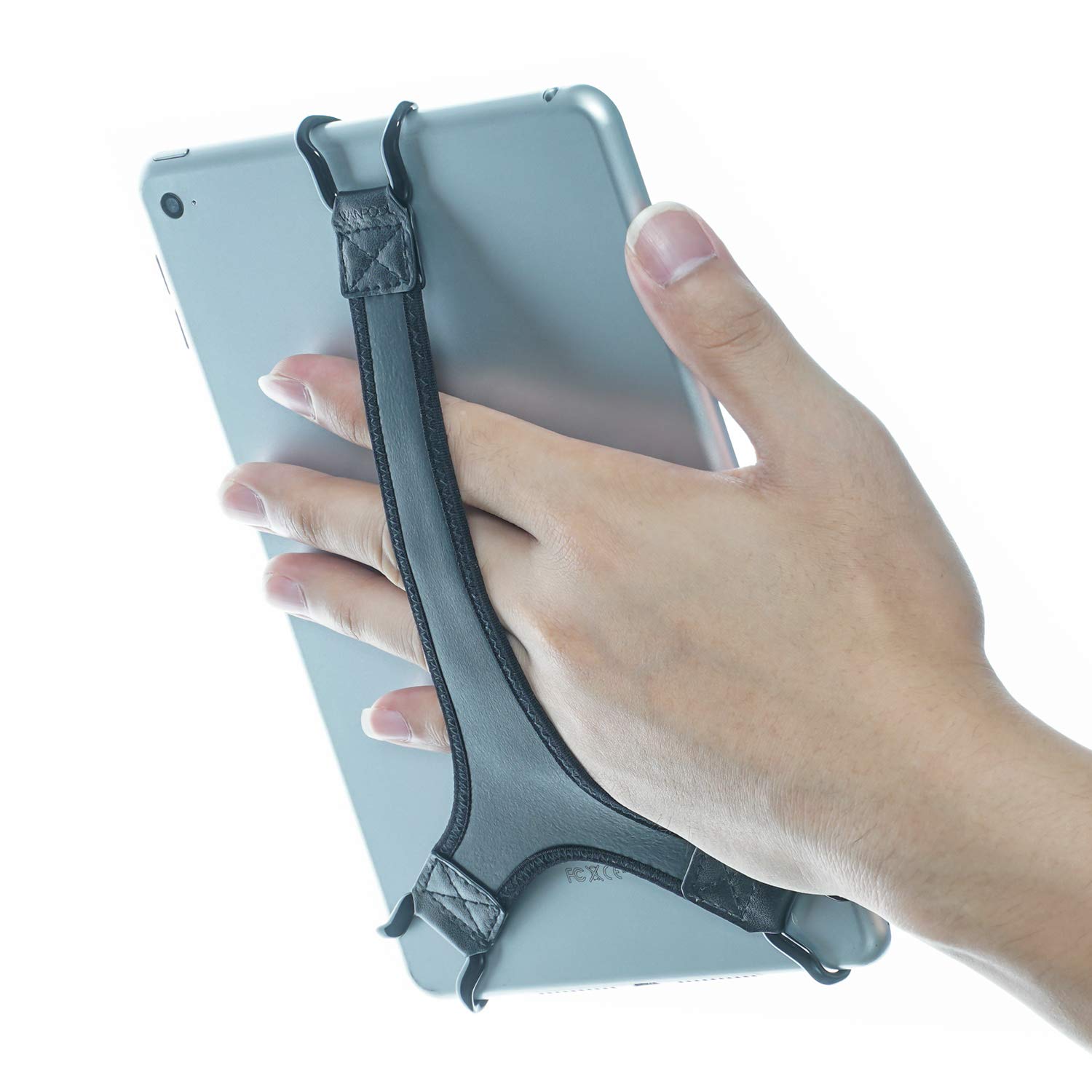 WANPOOL Tablet Grip - Black, Compatible with Fire 7, HD 8, iPad mini, Galaxy Tab S 8.4, 2, 3, 4, 7.7