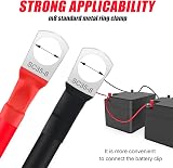 JatilEr 2 Pcs 12V Battery Cables 2AWG 15cm M8 Ring Terminals Copper view 5