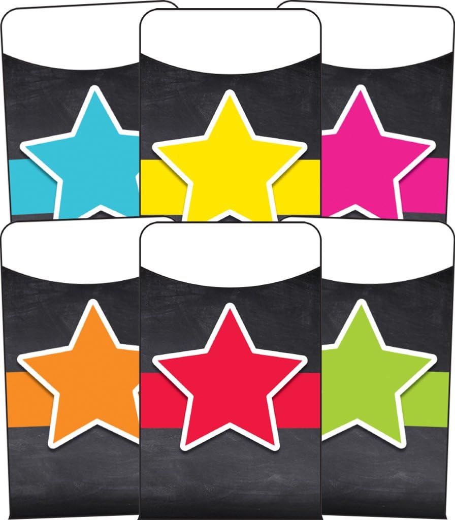 Amazon Com Schoolgirl Style Stars Library Pockets Office Products