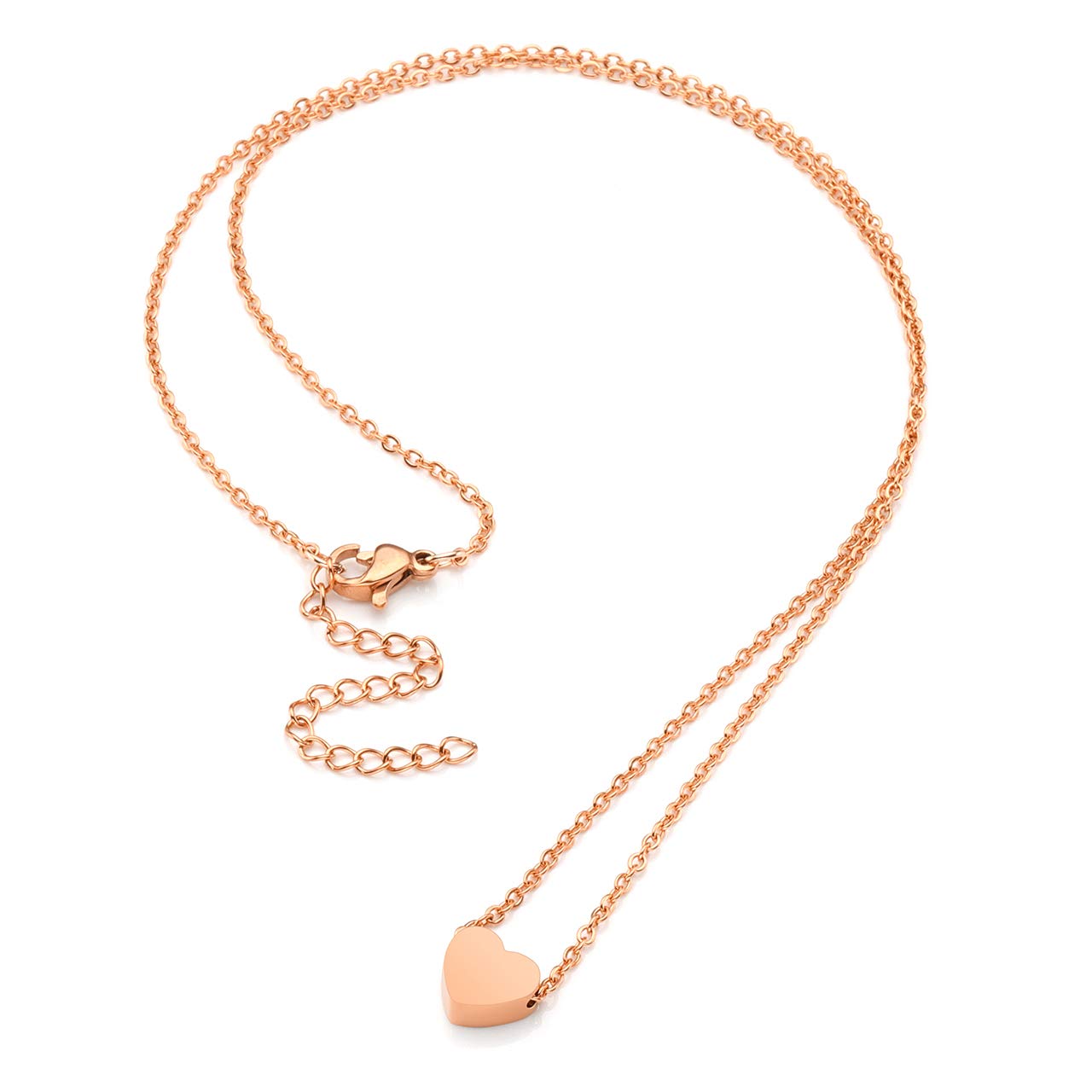 Zysta Charms Distiny Initial Necklace for Women Cute Lovely Glossy Pendant Clavicle Necklaces Chain Necklaces Gift (Gold)