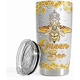 SANDJEST Bee Tumbler 20oz Jewelry Drawings Stainless Steel Insulated Tumblers Gifts for Women Girls Coffee Travel Mug Cup Gift for Birthday Christmas
