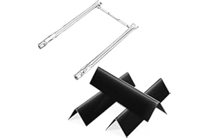 PAAYOX 7635 Flavorizer Bars and 69785 Grill Burner Replacement Parts for Weber Spirit & Spirit II 200 Series, Spirit E210 E220 S210 S220 Spirit II E-210 Grill Replacement Parts