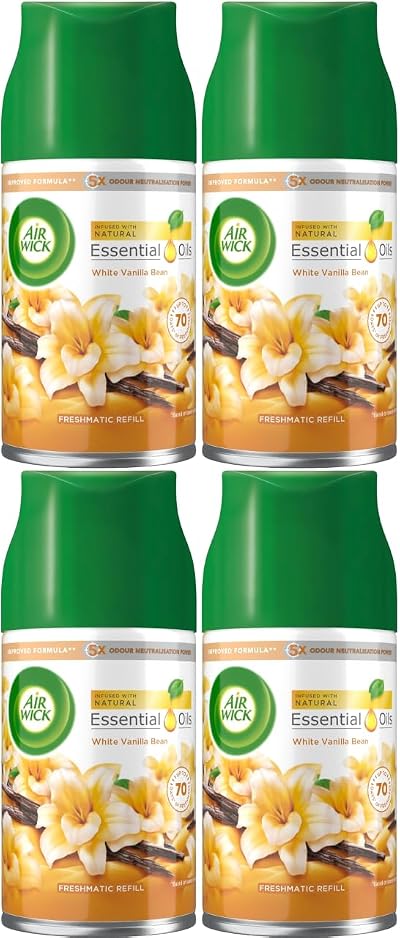 Air Wick Freshmatic White Vanilla Bean Refills 250ml Pack of 4