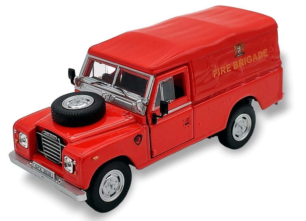 Cararama 451750 LR Series 3 109 Soft Top Red Fire Brigade 1:43 Scale Diecast Model