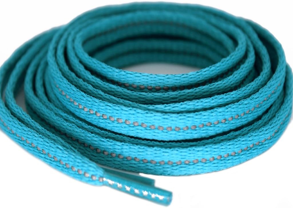 Flat Narrow High Brightness 3M Reflective Shoelaces for Sneakers Boots and shoes 2 size 8 Colors