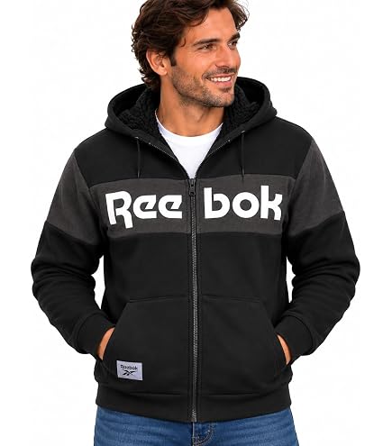 Amazon.com: Reebok UFC Mens Full Zip Walkout Hoodie (Grey Front