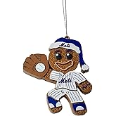 FOCO New York Mets Gingerbread Man Holiday Ornament – Officially Licensed Baseball Décor for Fans