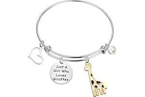 FAADBUK Funny Giraffes Bracelet Animal Lover Gift Just A Who Loves Giraffes Jewelry Bracelet Giraffes Lover Gift Giraffes Jewelry (Giraffes Br-S)