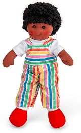 Bigjigs Toys Jake Doll Small Soft Rag Doll with Rainbow Dungarees 25cm view 3
