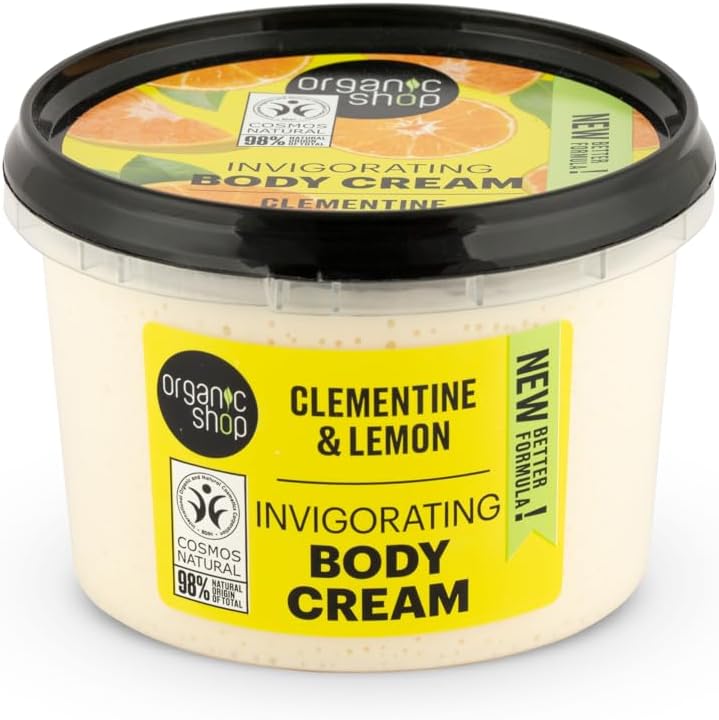 Organic Shop Body Cream Invigorating Clementine and Lemon 250 ml