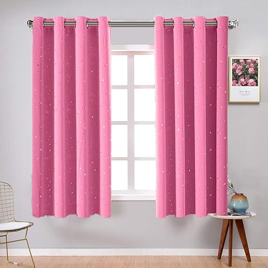 Amazon Com Winyy Silver Stars Curtain For Kids Bedroom Semi