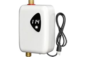 ECOTINYMACH 3000W 110V Tankless Water Heater Electric, Mini Water Heater for Single Sink, Instant Heating with Fahrenheit & Celsius Switch