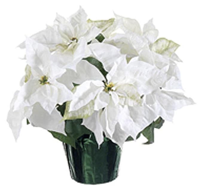 Allstate 16" Realistic White Artificial Foil Potted