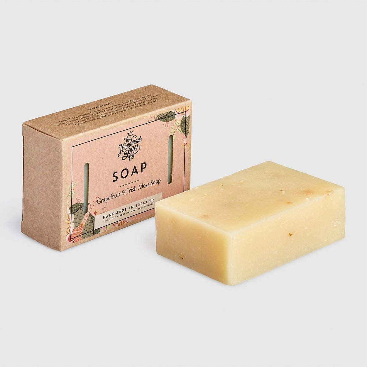 Handmade Soap Company – Natural Soap Bar – Environmentally Friendly Bar Soap for All Skin Types (Grapefruit & Irish Moss)