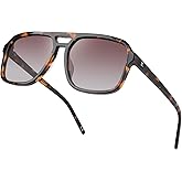 BIRCEN Women Polarized Acetate Sunglasses: Fashion Square Aviator Shades UV Protection for Trendy Laides Travel Beach Outdoor