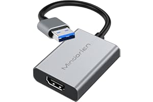 MINDORLEN USB to HDMI Adapter for Monitor Windows 11/10 / 8, HDMI USB 3.0 Converter for Laptop, USB HDMI Cable Adapter Multiple Monitors for Desktop PC TV