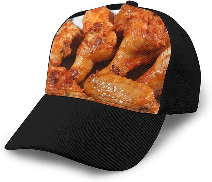 Chicken Wings Design Baseball Cap Men Women Plain Sports Adjustable