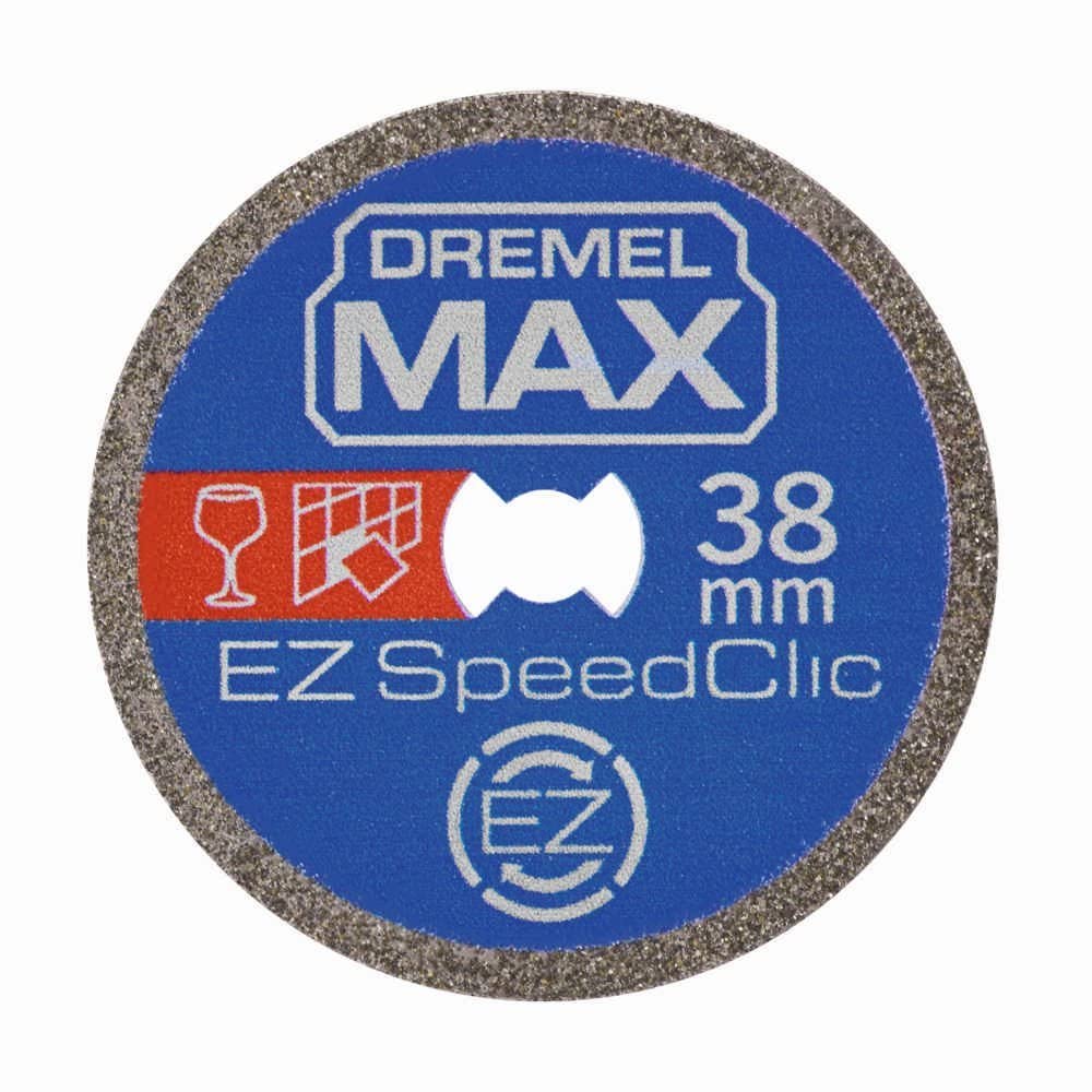 Dremel MAX High Performance Cutting Wheel (SC545DM) Diamond Coated Cutting Disc with EZ SpeedClic System, 38mm, Max Life Durability