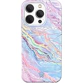 VELVET CAVIAR for iPhone 15 Pro Case Marble - Cute Protective Cover for Women - Compatible with MagSafe - 10ft Drop Tested - Holographic, Blue, Pink