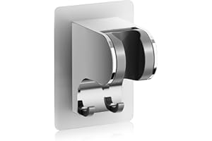 JONKEAN Shower Head Holder Without Drilling, 3m Handheld Shower Head Holder Adhesive, 50°Adjustable Shower Wand Holder Wall M