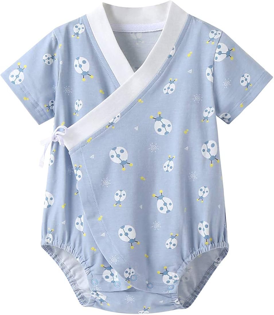 PAUBOLI Baby Kimono Onesie Unisex Newborn Cotton Bodysuit 012 Months