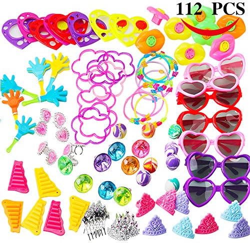Girls Party Favors Toys Small Gifts Trinkets 112 PCE PAK of Entertainment for Birthday Parties Unique Events A Memento of the Occasion