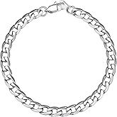 Bandmax Cuban Link Bracelet 9mm Black/Silver Tone/ 14K Gold Plated Stainless Steel Chain Bracelets for Men Women, 7.5/8.3 Inch Mens Wrist Bracelets Hip Pop Jewelry