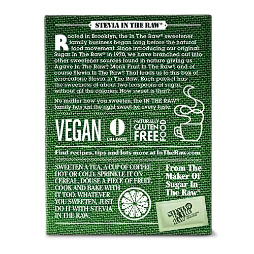 Stevia In The Raw, Plant Based Zero Calorie, Sugar Substitute, No