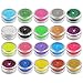 OPHIR Glitter Tattoo Kit - 20 Color Shimmer, 30x Stencils Tattoo Body Art Design Kit for Children, Teenagers & Adults Halloween Party