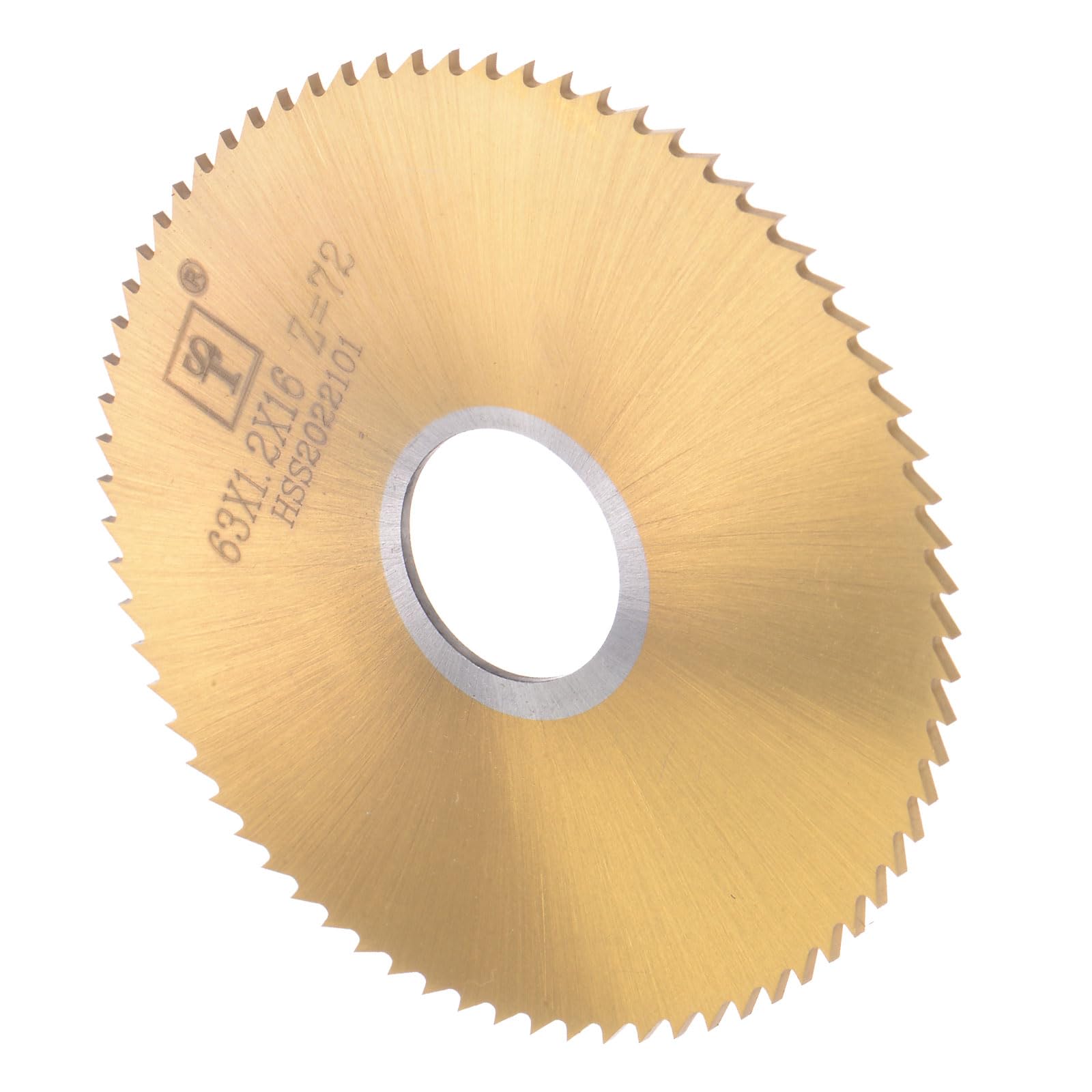 CoCud Circular Saw Blade, 63mm Dia 16mm Arbor 1.2mm Thick 72 Tooth, 6542 High Speed Steel (HSS) Wood Cutting Table Saw Blades Gold - (Applications: for Metal Woodwork Plastic Aluminum)
