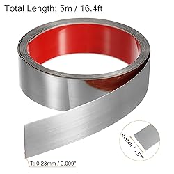HARFINGTON 1.57" x 16.4ft Stainless Steel Wall