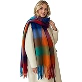 Scarf for Women Winter Warm Long Shawl Large Scarves Cold Weather Thick Blanket Scarfs Colorful Plaid