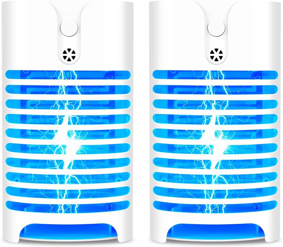 2 Pack Bug Zapper Indoor Plug in, Electric Mosquito Zapper Lamp for Home, Mosqutio Trap and Insect Killer Eliminates Flying Pests