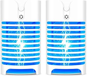2 Pack Bug Zapper Indoor Plug in, Electric Mosquito Zapper Lamp for Home, Mosqutio Trap and Insect Killer Eliminates Flying Pests