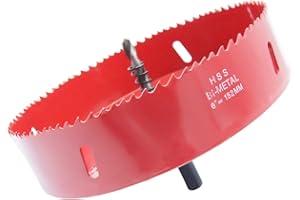 6Inch Hole Saw, LAIWEI Hole Cutter, Drilling Tool for Drilling Wood,Aluminum Profile,PVC and Other Materials,Round Knife(6"(152mm))