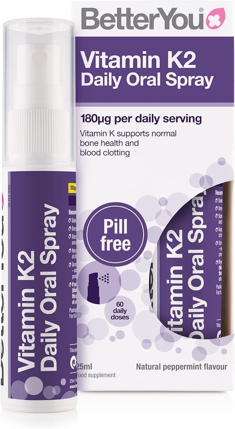 BetterYou Vitamin K2 Oral Spray 25ml (Pack of 4)